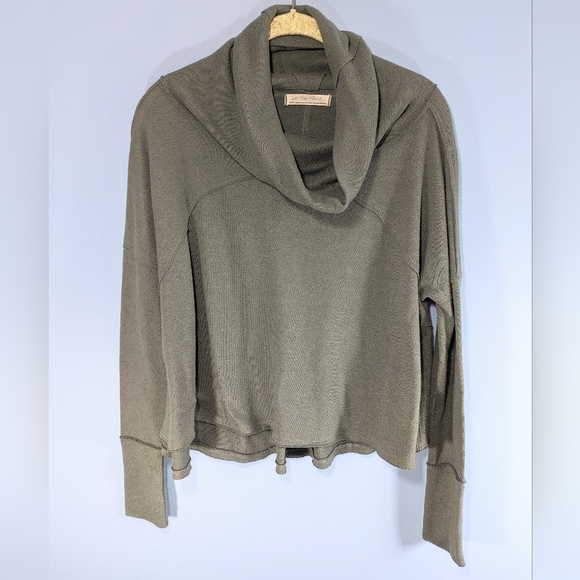 We The Free Olive Green Cowl Neck Sweater - Picture 1 of 4
